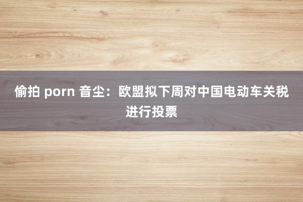 偷拍 porn 音尘：欧盟拟下周对中国电动车关税进行投票